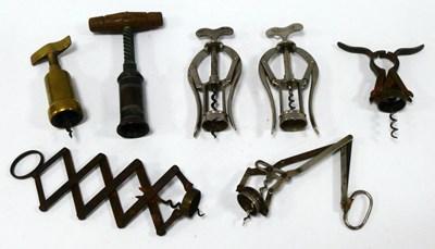 Lot 1211 - A Thomason Type Corkscrew, with turned wood...