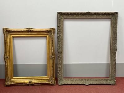 Lot 1128 - A Gilt Gesso Picture Frame, with moulded...