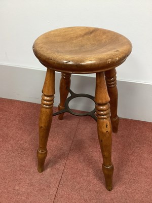 Lot 1427 - A Late XIX Century Birch Boston Stool, the...