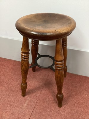 Lot 1426 - A Late XIX Century Birch Boston Stool, the...