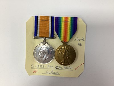 Lot 654 - WWI Gordon Highlanders Medal Duo, comprising...