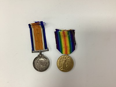 Lot 641 - WWI Black Watch Medal Duo, comprising British...