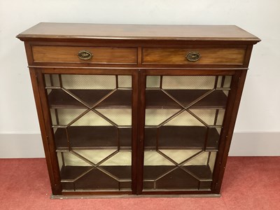 Lot 1435 - A XX Century Mahogany Bookcase, the top with...