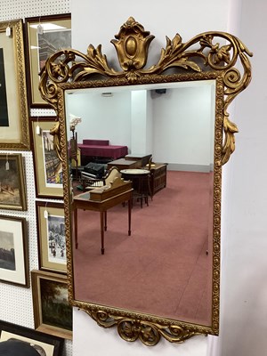 Lot 1412 - A George IIII Style Gesso Wall Mirror, the top...