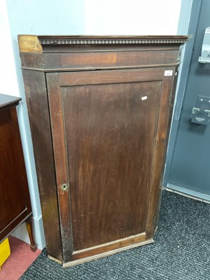 Lot 1512 - XIX Century Flat Fronted Corner Cupboard, with...