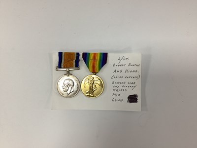 Lot 642 - WWI Officers Medal Duo, comprising British War...
