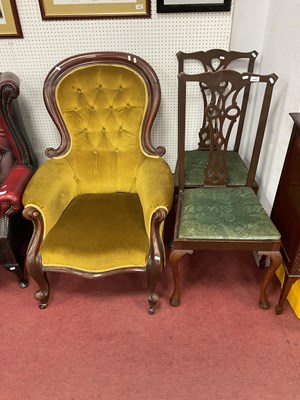 Lot 1509 - XIX Century Armchair, with a hooped back,...