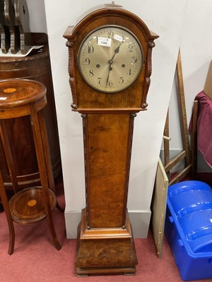 Lot 1588 - XX Century Walnut Grandmother Clock, with an...