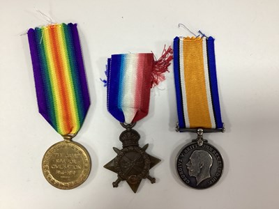 Lot 625 - WWI Casualty Black Watch Medal Trio,...