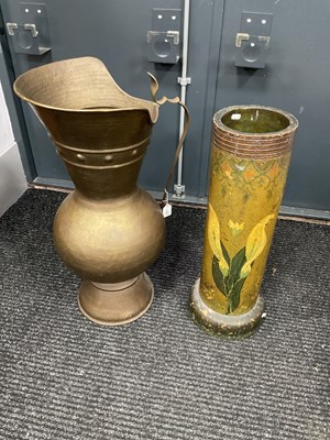 Lot 1555 - A Large Pottery Stick Stand, with hand-printed...