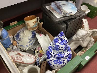 Lot 1097 - Large Lidded Blue and White Vase, similar...