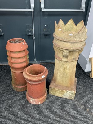 Lot 1159 - Crown Top Chimney Pot, 100cm, together with...