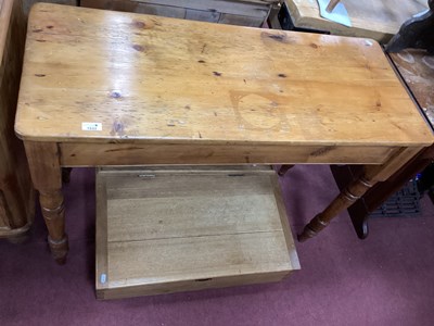 Lot 1533 - Pine Rectangular Shaped Side Table, on turned...