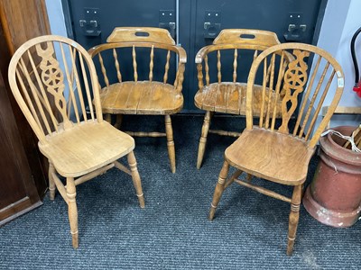 Lot 1539 - Two Elbow Chairs, together with a pair of...