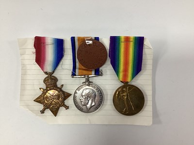 Lot 669 - WWI Gordon Highlanders Medal Trio, comprising...