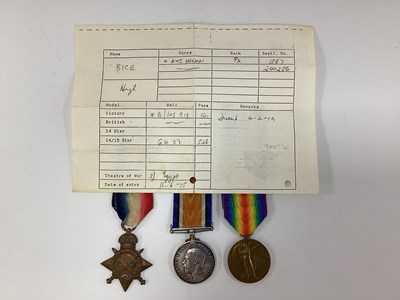 Lot 648 - WWI Argyll & Sutherland Highlanders Medal Trio,...