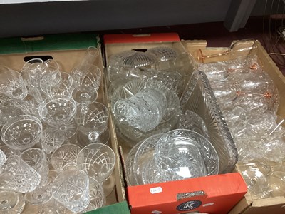 Lot 1095 - Three Boxes of Cut and Other Glassware,...