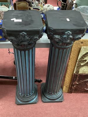Lot 1468 - Pair of Artune Resin Corinthian Column Pillars...
