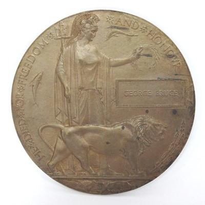 Lot 609 - WWI Memorial Plaque Death Penny Commemorating...