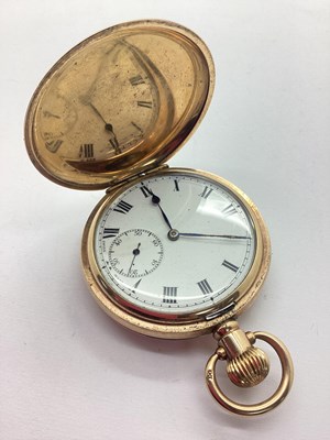 Lot 254 - A Gold Plated Cased Full Hunter Pocket Watch,...