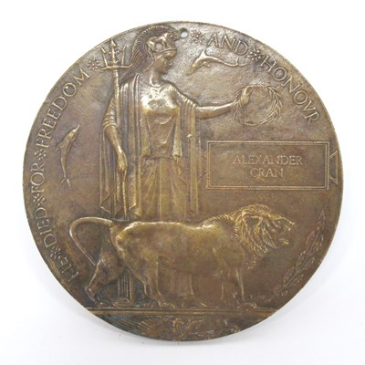 Lot 610 - WWI Memorial Plaque Death Penny Commemorating...