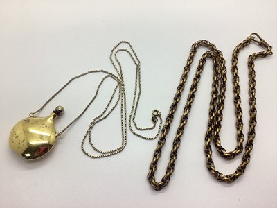 Lot 124 - A Vintage Gilt Coloured Scent Bottle Pendant,...