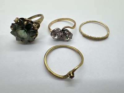 Lot 79 - A Vintage Style Two Stone Crossover Ring, the...