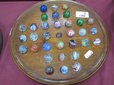 Lot 1369 - A solitaire board complete with Victorian...