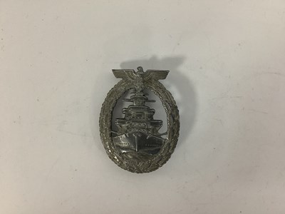 Lot 580 - WWII German Third Reich High Seas Fleet Badge,...