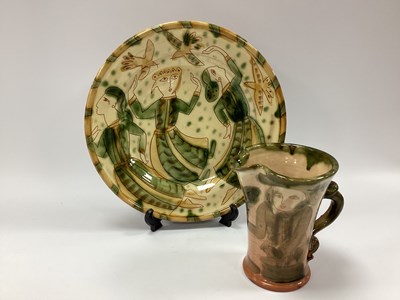 Lot 1229 - Dominique Keeling Pottery Plate, glazed...