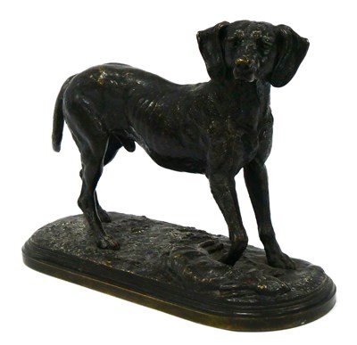 Lot 1263 - A French Bronze Model of a Standing Retriever,...