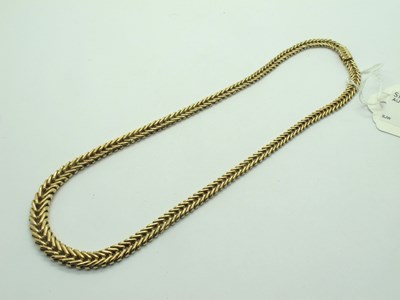 Lot 120 - A 9ct Gold Fancy Link Collarette Necklace, the...
