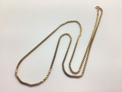 Lot 84 - A 9ct Gold Box Link Chain, approximately 70cm...