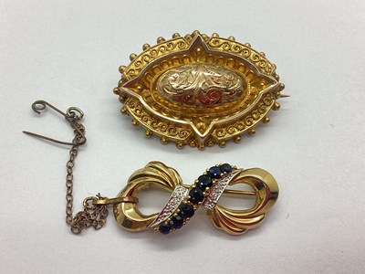 Lot 115 - A Sapphire and Diamond Abstract Crossover...