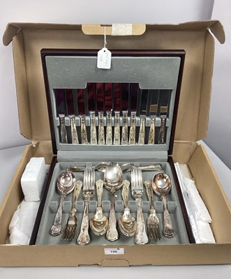 Lot 196 - VINERS; A Six Setting Canteen of Kings Pattern...