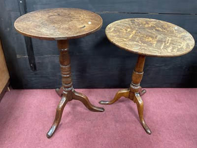 Lot 1585 - XIX Century Oak Pedestal Table with circular...