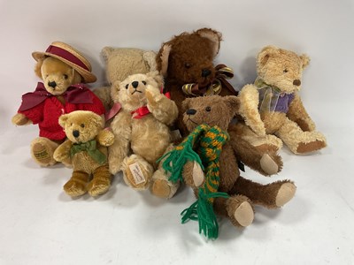 Lot 1368 - Teddy Bears - Merry Thought (2), Harrods, Russ,...
