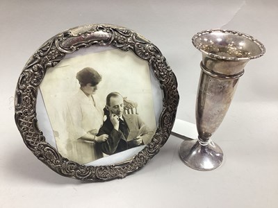 Lot 31 - A Hallmarked Silver Spill Vase, (makers mark...