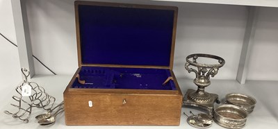 Lot 199 - A Collection of Platedware, to include a pair...