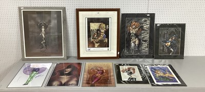 Lot 730 - Nine Mostly Signed Prints All With A Risqué...