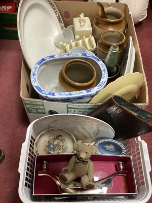 Lot 1138 - UMF Candelabra, cutlery, stoneware jars,...