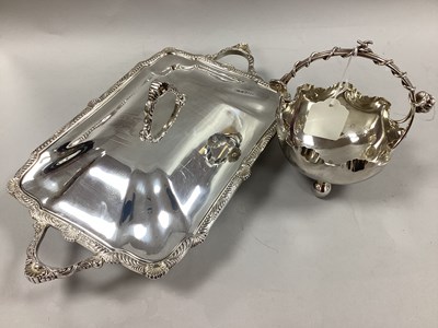 Lot 216 - JR&S; An EPNS Twin Handled Lidded Warming Dish,...