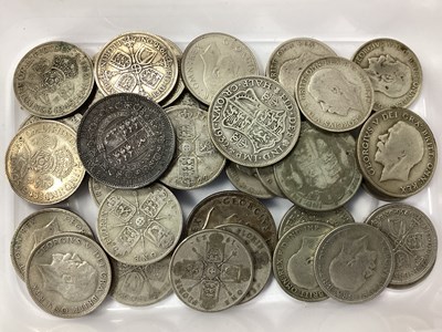 Lot 573 - GB Pre 1947 Silver Coins, including Half...