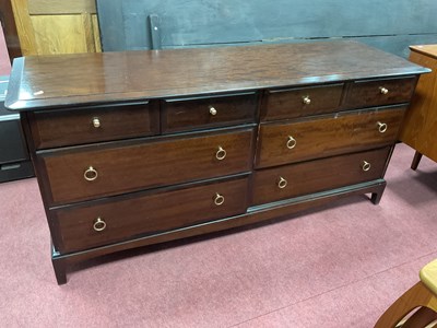 Lot 1577 - Stag Furniture Elongated Chest of Four Small...