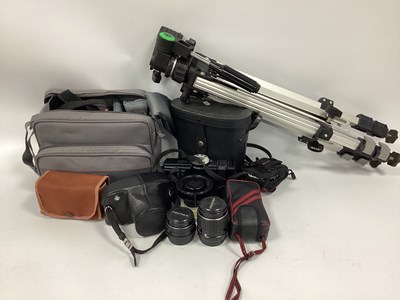 Lot 1006 - Cameras; Pentax MX with kit 50mm f2.8 lens,...