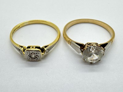 Lot 76 - A Vintage Single Stone Diamond Ring, circular...