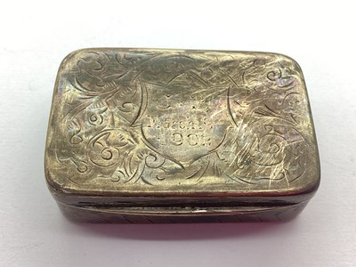Lot 34 - An Edwardian Hallmarked Silver Snuff Box, J.R,...