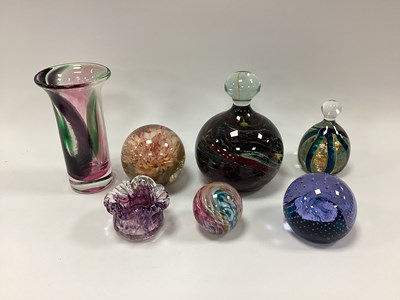 Lot 1225 - Mdina Swirl Glass Paperweight 14cm tall,...