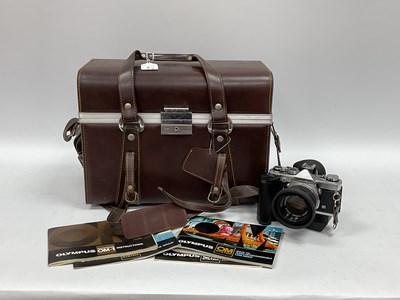 Lot 1446 - Cameras; Olympus OM-1 MD 35mm SRL Camera with...