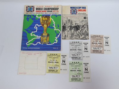 Lot 855 - 1966 World Cup Tickets at Hillsborough (4) for...
